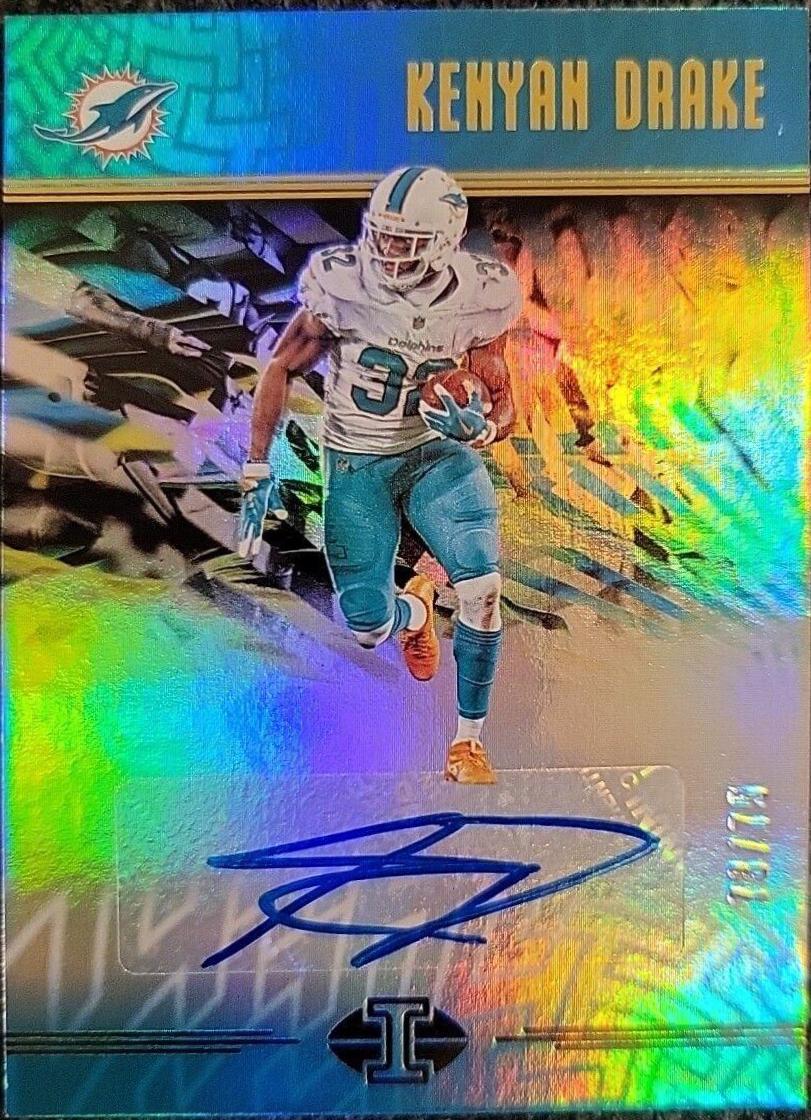 Kenyan Drake #22 Football Cards 2018 Panini Illusions Veteran Signs