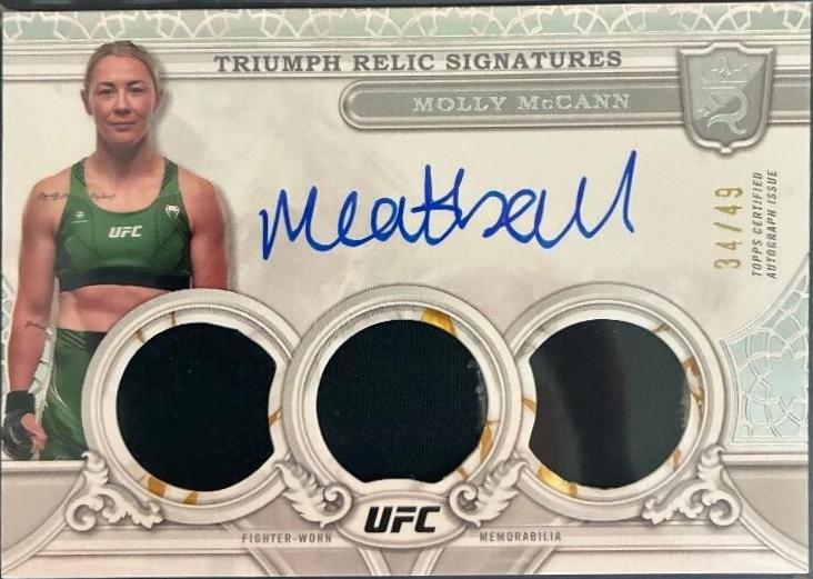 Molly McCann #TRS-MMC Ufc Cards 2024 Topps Royalty UFC Triumph Relic Signature