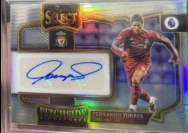 Fernando Torres #PS-FT Soccer Cards 2022 Panini Select Premier League Pitchside Signatures