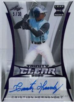 Cristian Hernandez #CA-CH2 2020 Leaf Trinity Clear Autographs Baseball
