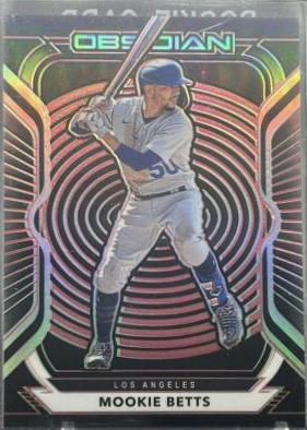Mookie Betts #8 Baseball Cards 2021 Panini Chronicles Obsidian