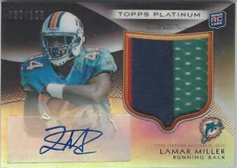 Lamar Miller [Autograph Patch Black Refractor] #107