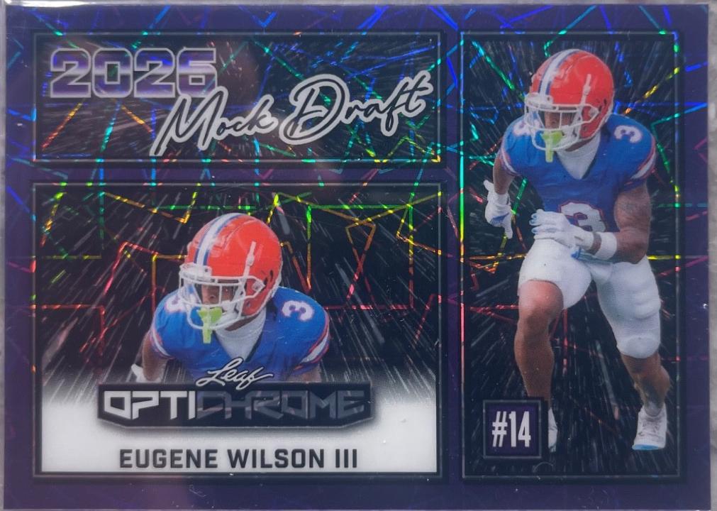 Eugene Wilson III #MB-6 2025 Leaf Optichrome 2026 Mock Draft Football