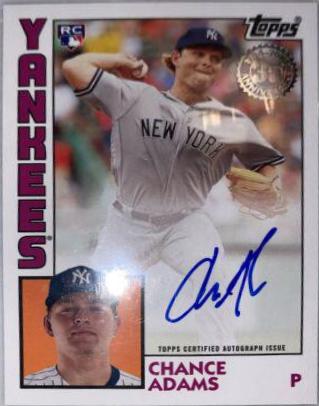 Chance Adams #CA Baseball Cards 2019 Topps 1984 Baseball Autographs
