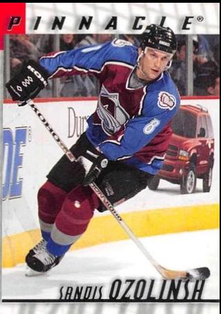 Sandis Ozolinsh #115 Hockey Cards 1997 Pinnacle Be A Player