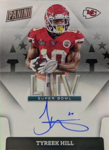 Tyreek Hill #SBLIV-TH Football Cards 2022 Panini Certified Super Bowl Signatures
