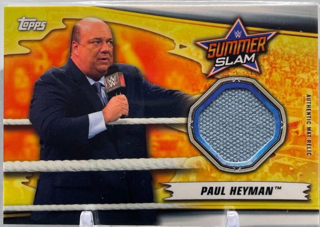 Paul Heyman #MR-PH Wrestling Cards 2019 Topps WWE SummerSlam Mat Relics