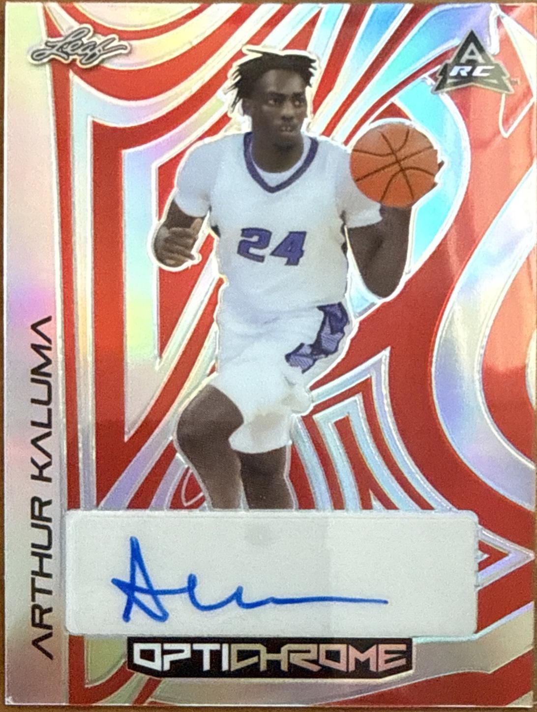 Arthur Kaluma #BA-AK1 2022 Leaf Optichrome Basketball