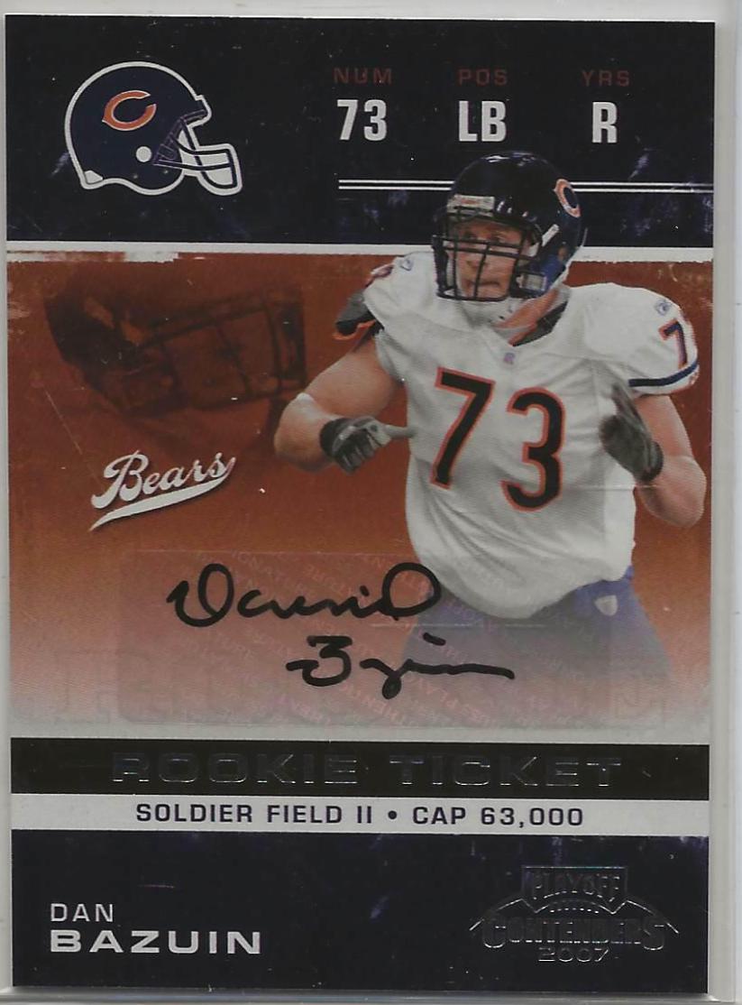 Dan Bazuin #134 2007 Playoff Contenders Football