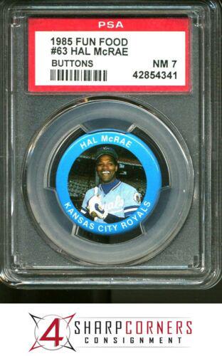 Hal McRae #63 1985 Fun Food Buttons Baseball