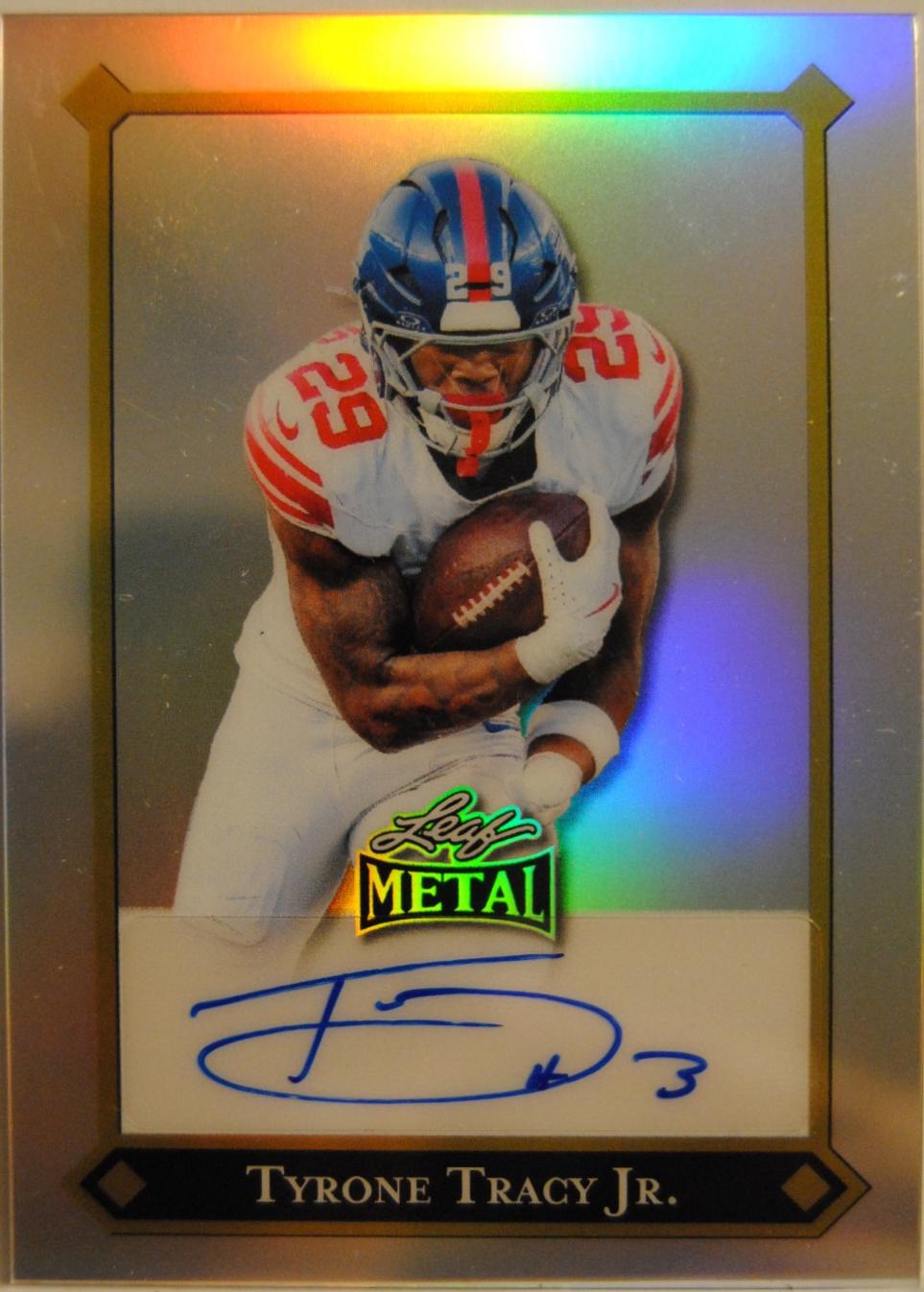 Tyrone Tracy Jr. #92L-TTJ 2025 Leaf Metal 92 Lgr Autograph Football