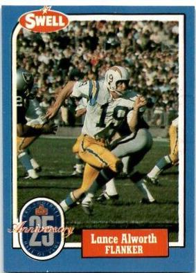 Lance Alworth #7 Football Cards 1988 Swell Greats