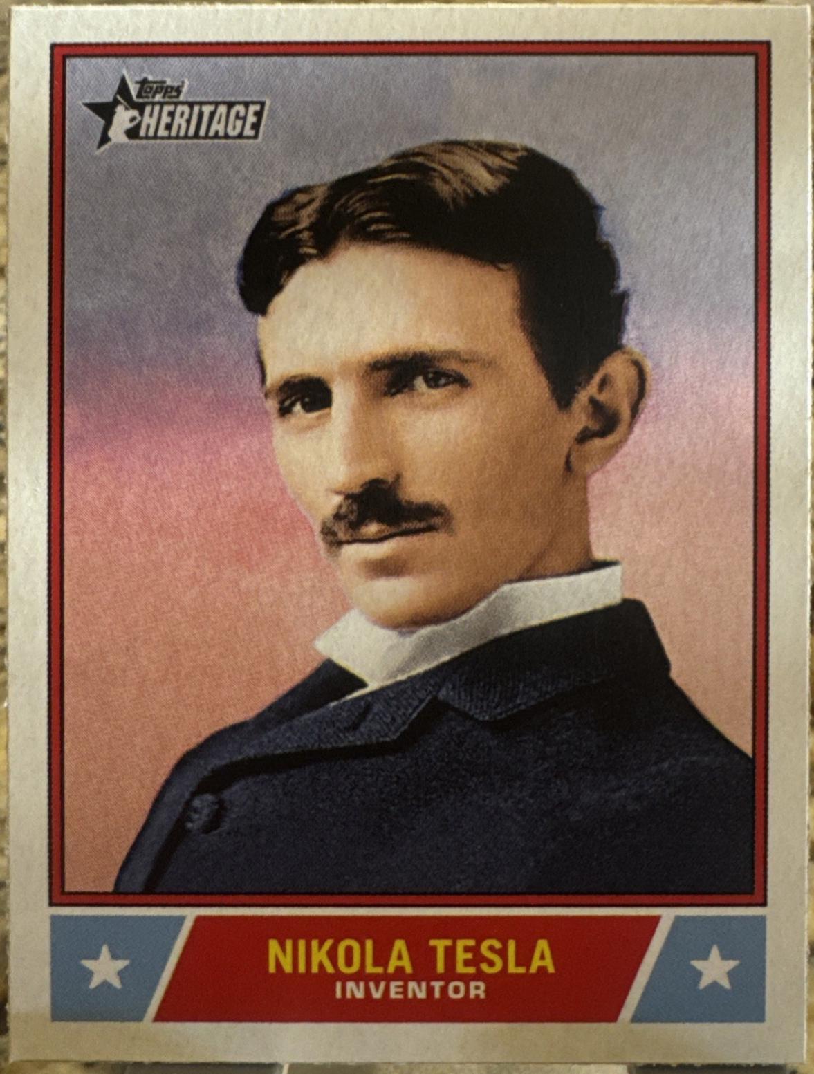 Nikola Tesla #NS-65 Baseball Cards 2025 Topps Heritage Notable American