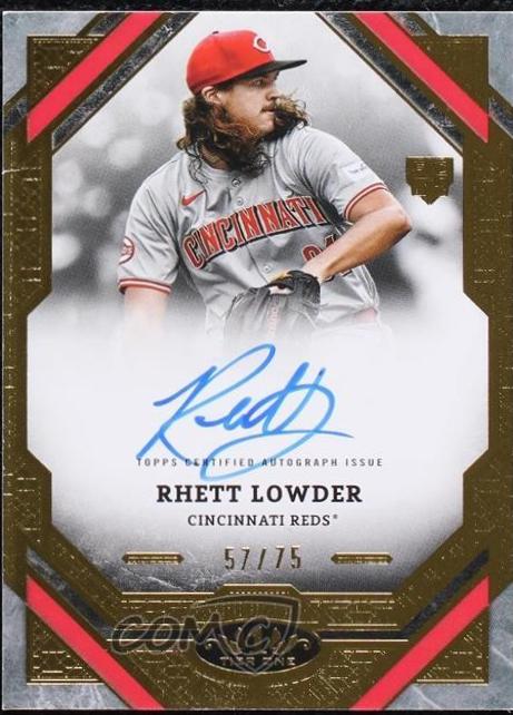 Rhett Lowder #T1A-RL 2025 Topps Tier One Tier 1 Autograph Baseball