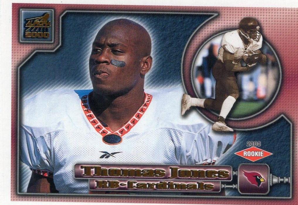 Thomas Jones #2 Football Cards 2000 Pacific Aurora