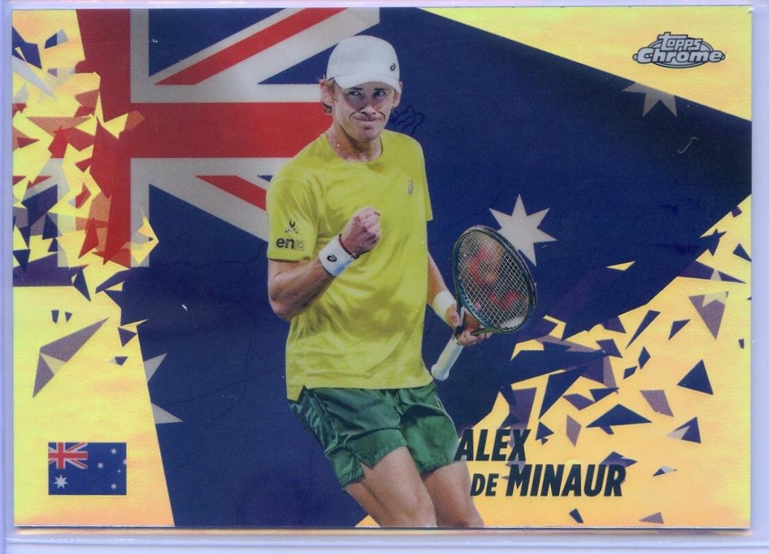 Alex de Minaur #PPR-AD Tennis Cards 2024 Topps Chrome Patriotic Pride