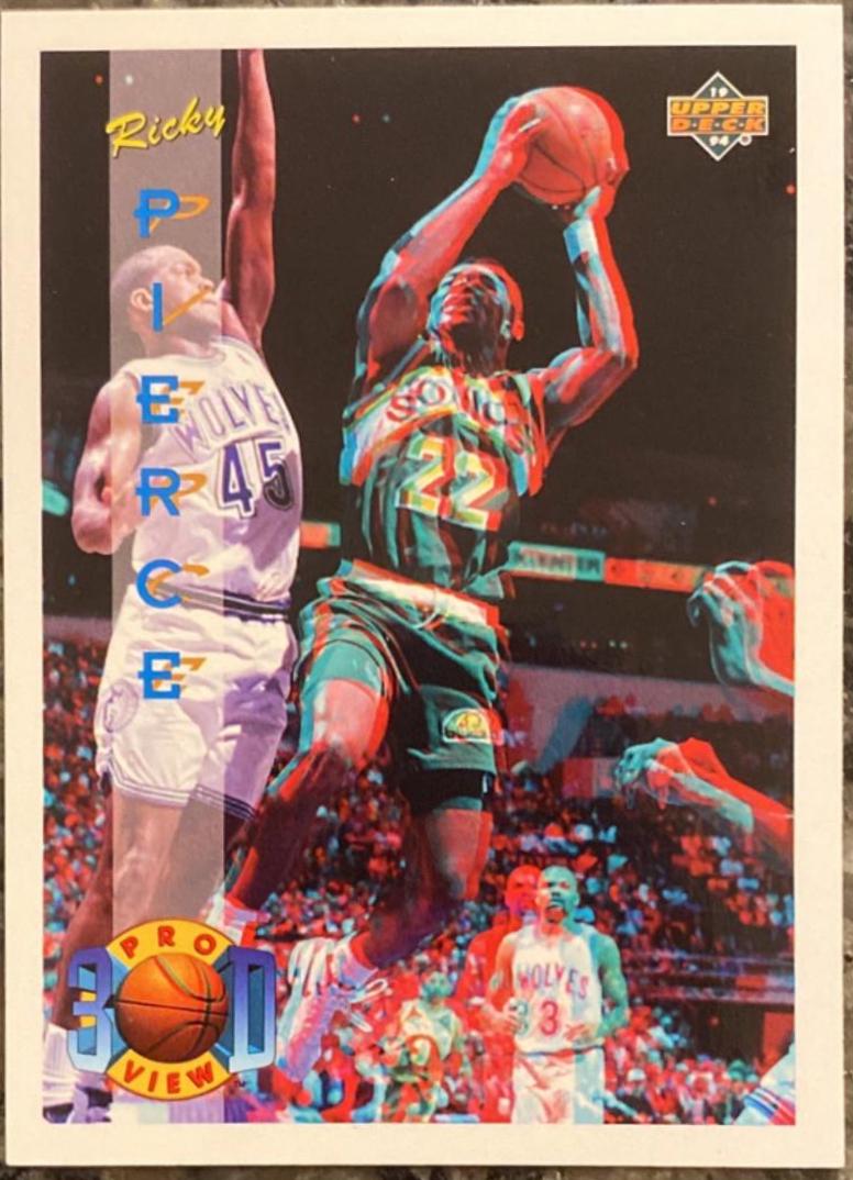 Ricky Pierce #15 Basketball Cards 1993 Upper Deck Pro View 3-D