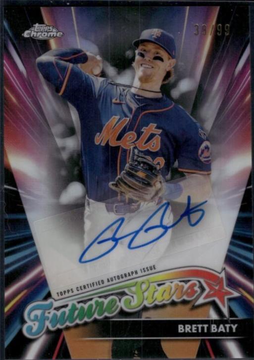 Brett Baty #FSA-BB Baseball Cards 2024 Topps Chrome Future Stars Autograph