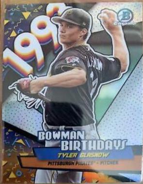 Tyler Glasnow #BB-TG Baseball Cards 2018 Bowman Birthdays Chrome