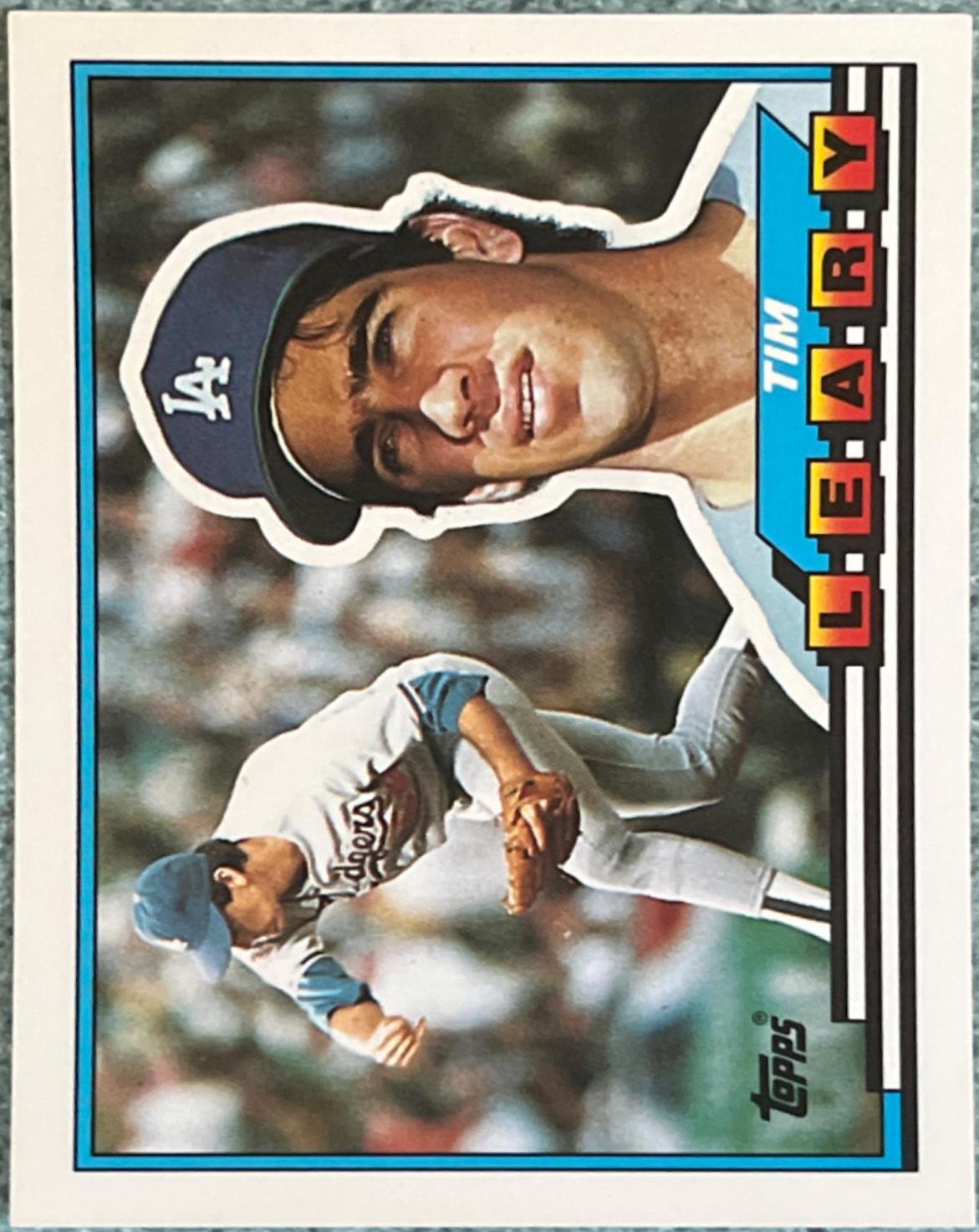 Tim Leary #17 Baseball Cards 1989 Topps Big