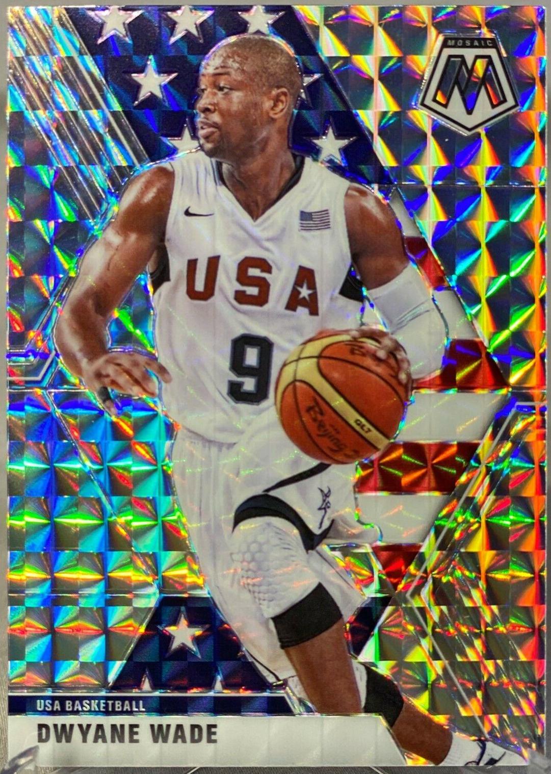 Dwyane Wade Silver Prizm #259 Basketball Cards 2019 Panini Mosaic