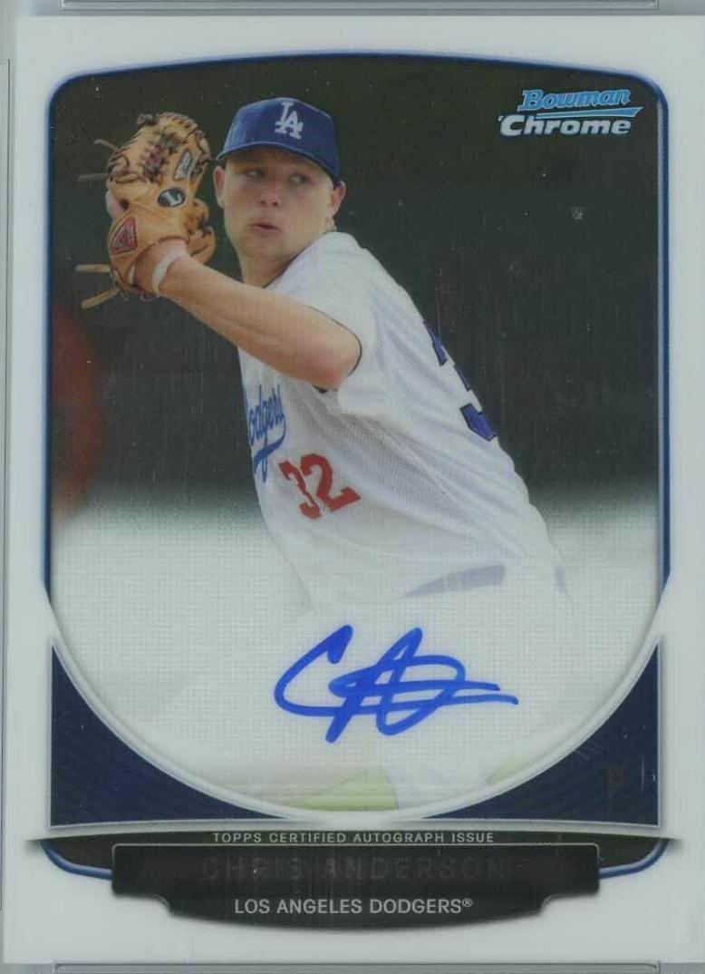 Chris Anderson #BCACA Baseball Cards 2013 Bowman Chrome Draft Picks & Prospects Autographs
