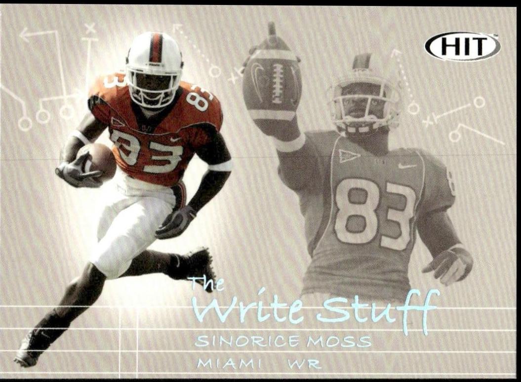 Sinorice Moss #10 2006 Sage Hit Write Stuff Football
