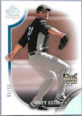 Brett Cecil #137 2009 SP Authentic Baseball
