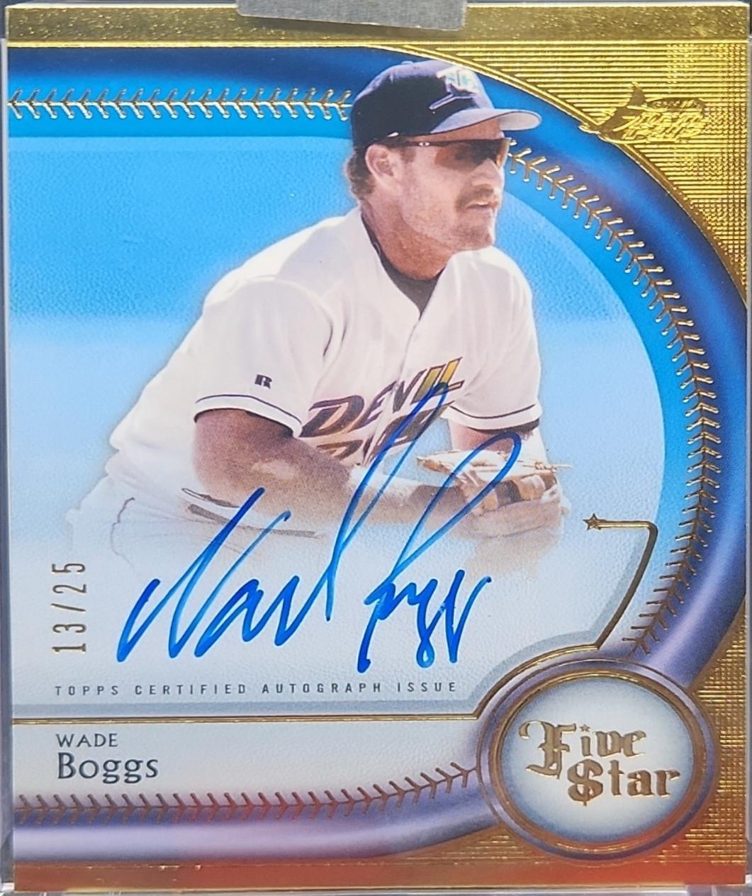Wade Boggs #FSA-WBO 2025 Topps Five Star Autograph Baseball