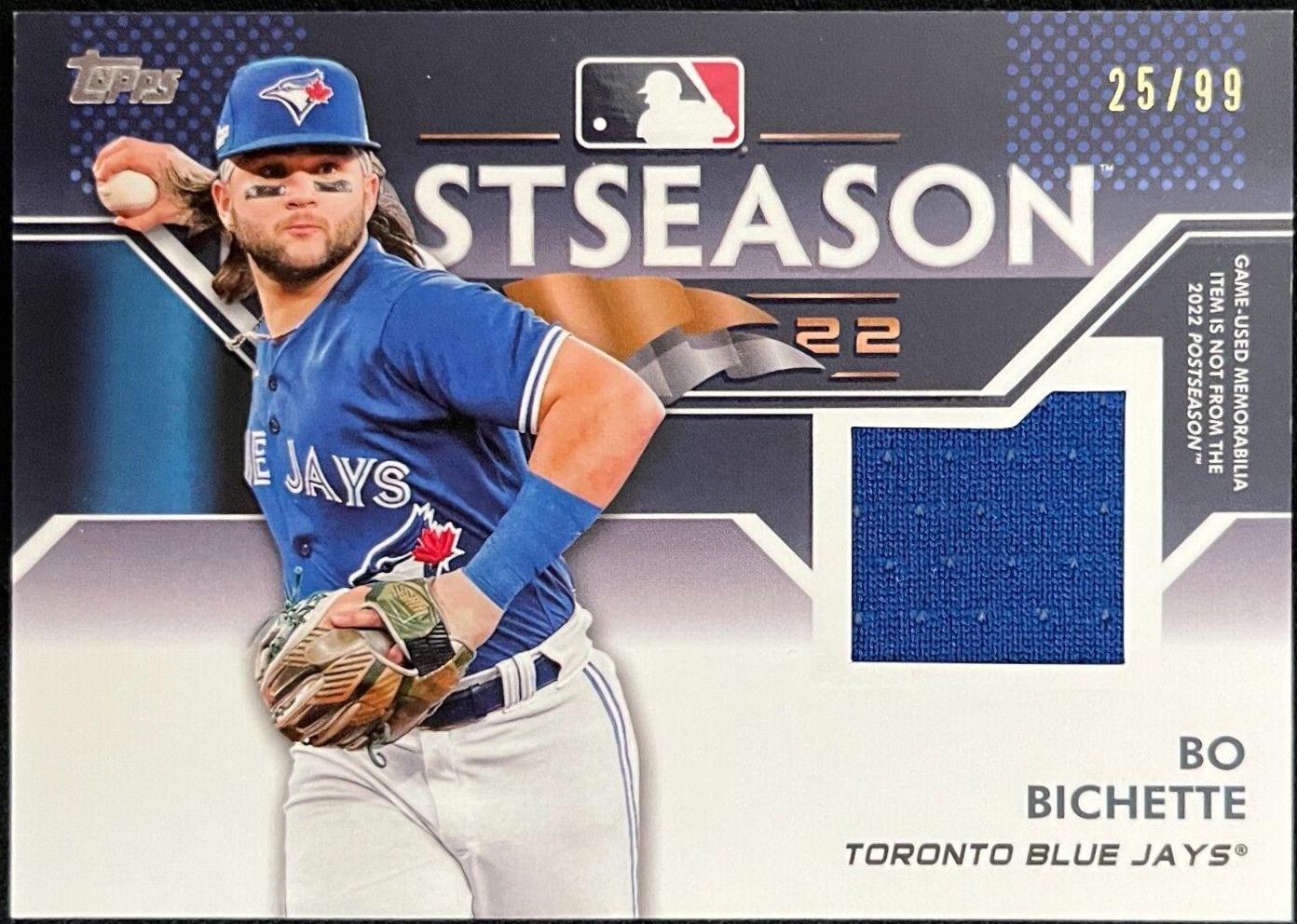 Bo Bichette #PPR-BB Baseball Cards 2023 Topps Postseason Performance Relics