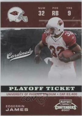 Edgerrin James #1 Football Cards 2007 Playoff Contenders