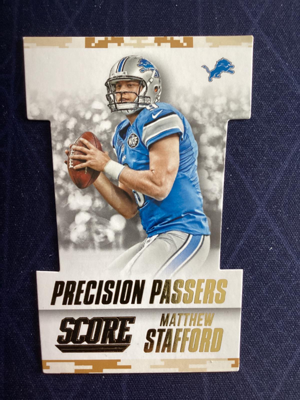 Matthew Stafford #10 Football Cards 2015 Panini Score Precision Passers Die-Cut