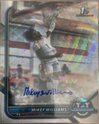 Mikey Williams #BCPA-MW 2021 Bowman University Chrome Prospect Autographs Basketball