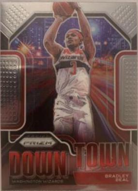 Bradley Beal #5 Basketball Cards 2020 Panini Prizm Downtown Bound