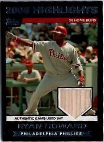 Ryan Howard #HRRH Baseball Cards 2007 Topps Highlights Relics