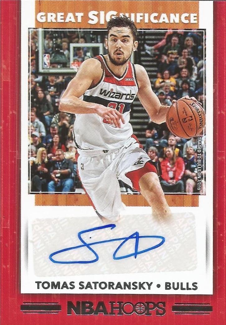 Tomas Satoransky #GS-TSK Basketball Cards 2019 Panini Hoops Great Significance Autographs