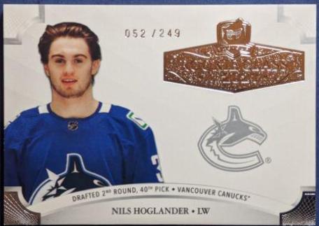 Nils Hoglander #2021-NH Hockey Cards 2020 Upper Deck The Cup Rookie Class of 2021