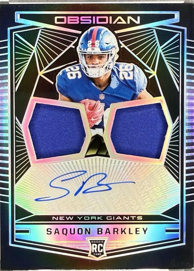 Saquon Barkley #1 2018 Panini Obsidian Rookie Autographs Football