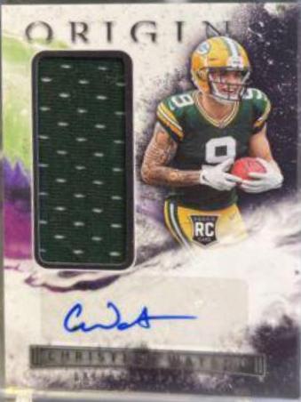 Christian Watson #RAU-CWA Football Cards 2022 Panini Origins Rookie Autographs