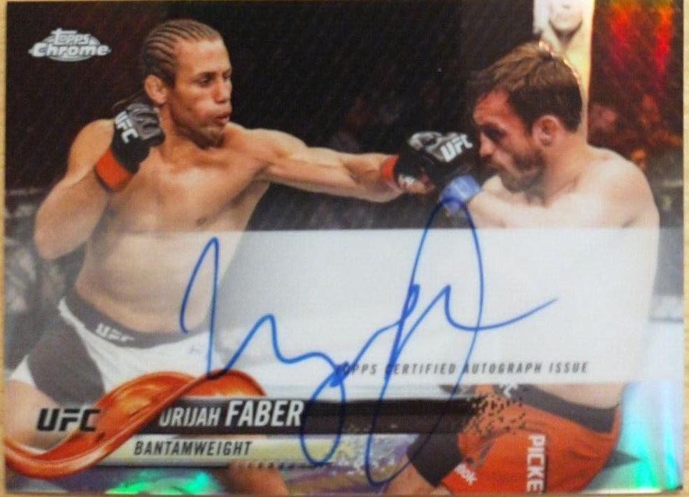 Urijah Faber #FA-UF Ufc Cards 2018 Topps UFC Chrome Autographs