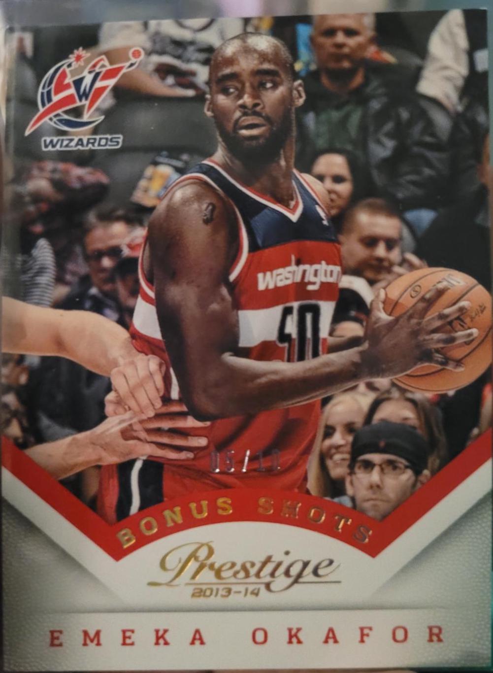Emeka okafor #60 Basketball Cards 2014 Panini Black Friday Happy Holidays Materials