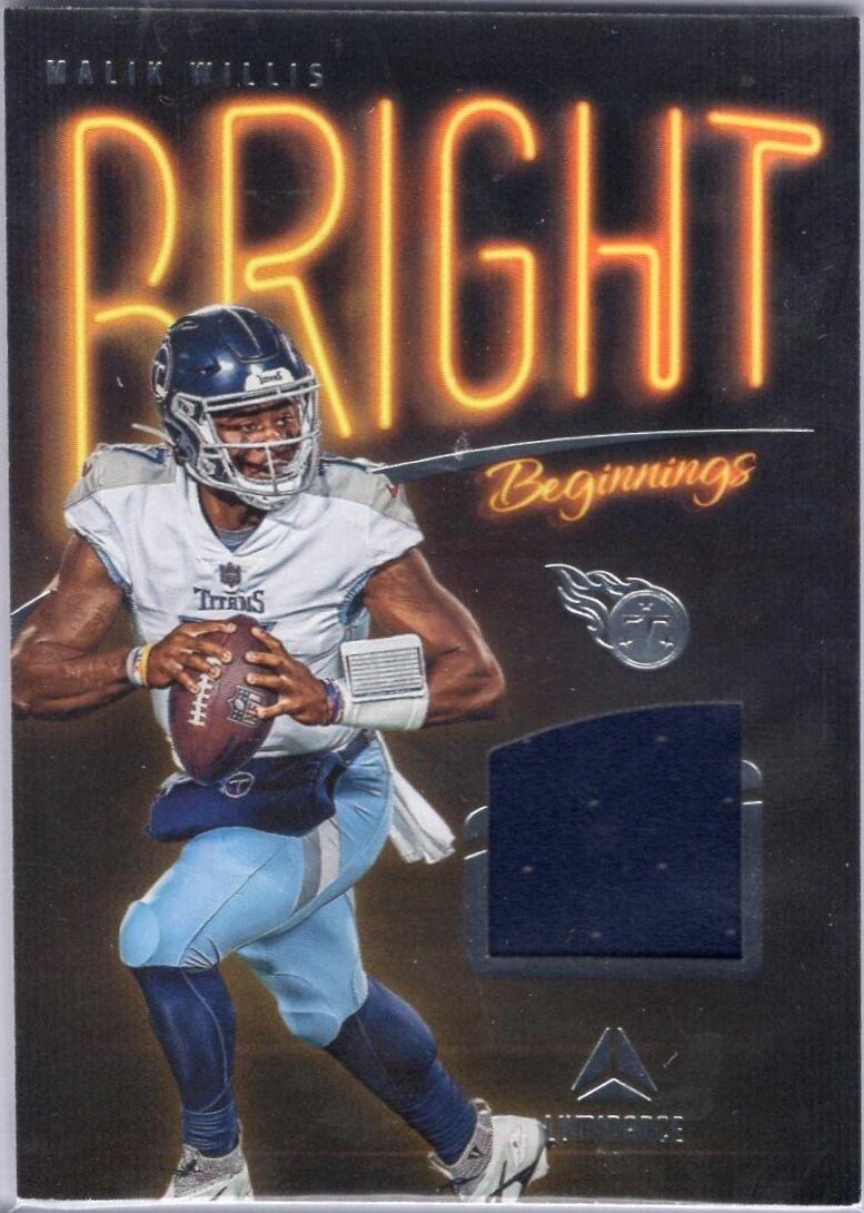 Malik Willis #BB-2 Football Cards 2023 Panini Luminance Bright Beginnings