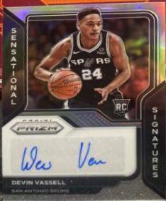 Devin Vassell Basketball Cards 2020 Panini Prizm Sensational Signatures