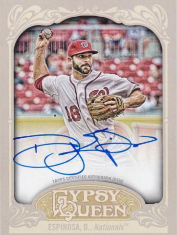 danny espinosa #gqa-des Baseball Cards 2012 Topps Gypsy Queen Autographs
