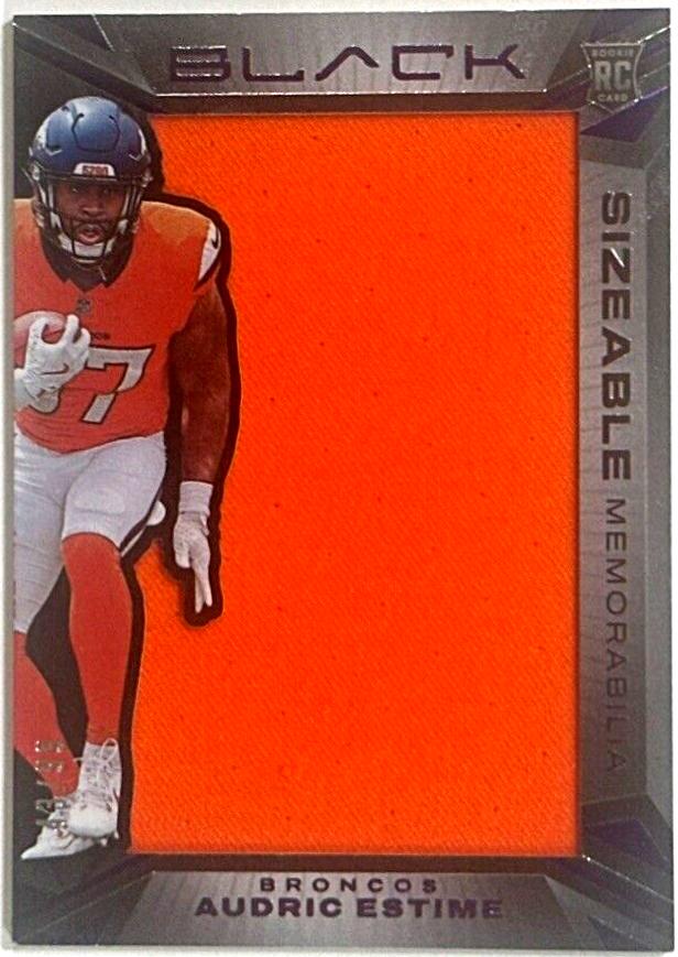 Audric Estime #SR-AEE Football Cards 2024 Panini Black Sizeable Rookie Memorabilia
