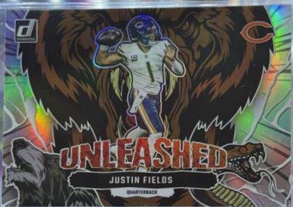 Justin Fields #UNL-21 Football Cards 2023 Panini Donruss Unleashed