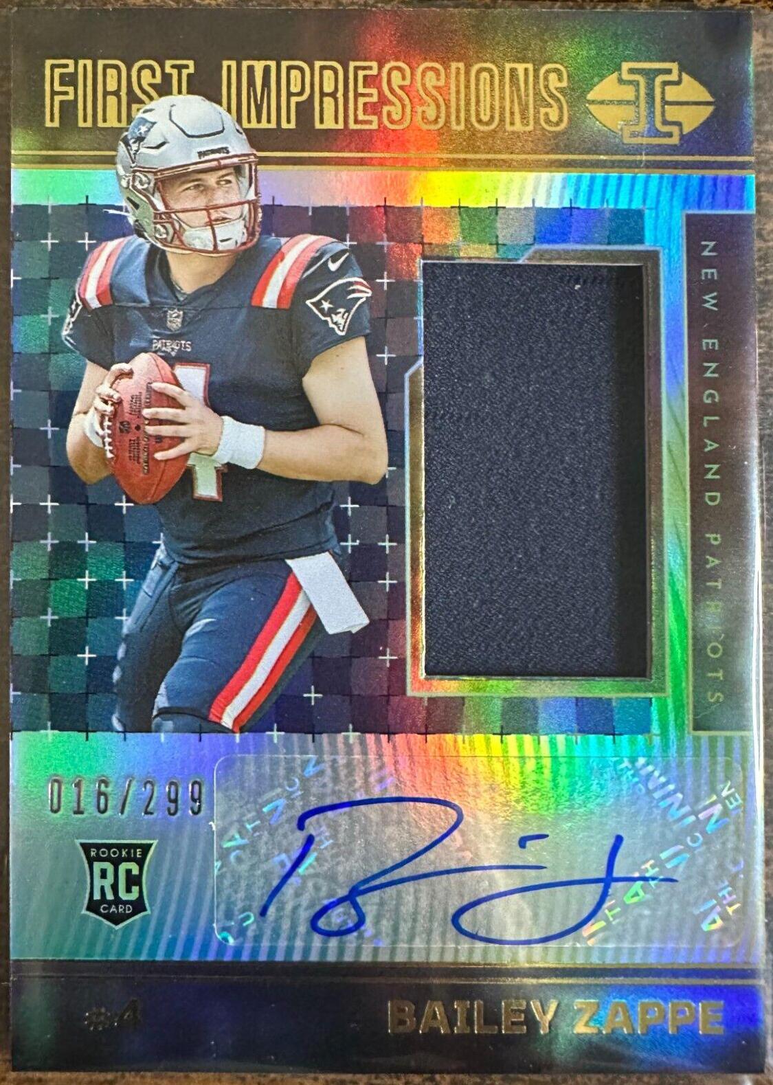 Bailey Zappe #106 2022 Panini Illusions Football