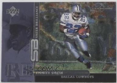 Emmitt Smith #B7 Football Cards 1998 Upper Deck Black Diamond Rookies Sheer Brilliance