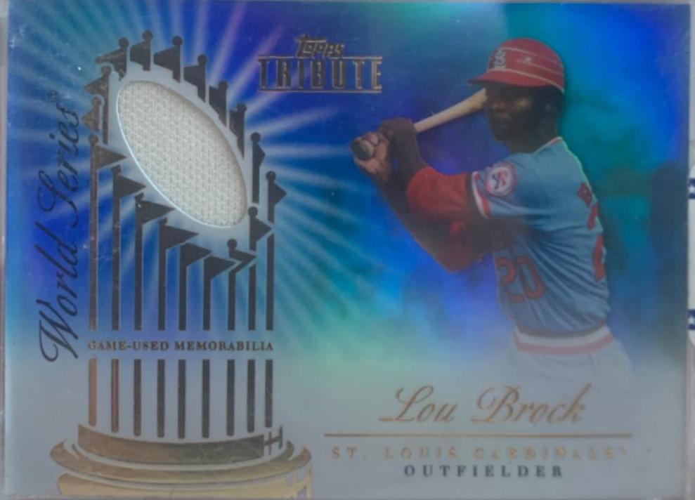 Lou Brock #WSS-LB Baseball Cards 2012 Topps Tribute World Series Swatches