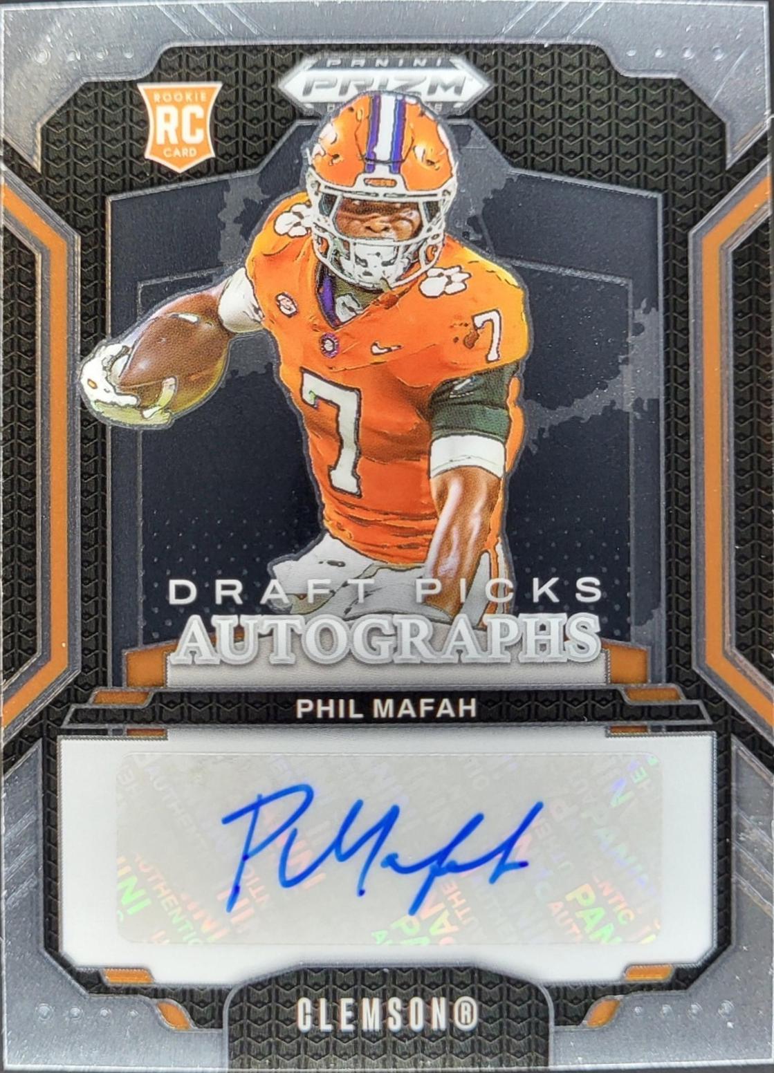 Phil Mafah #DPA-PMH 2025 Panini Prizm Draft Picks Autograph Dpa Football